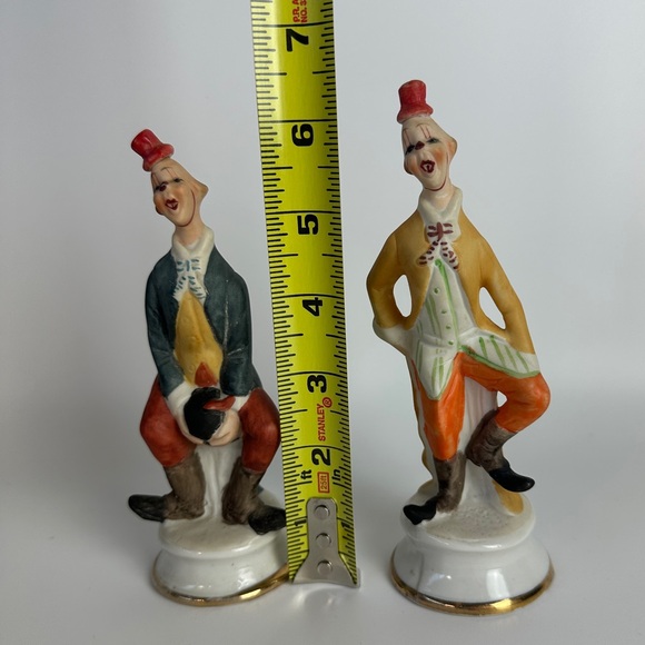 VTG MANN MCML‎ XXX CERAMIC PORCELAIN BISQUE CIRCUS CLOWNS 2 FIGURINES SCULPTURES - Picture 4 of 5